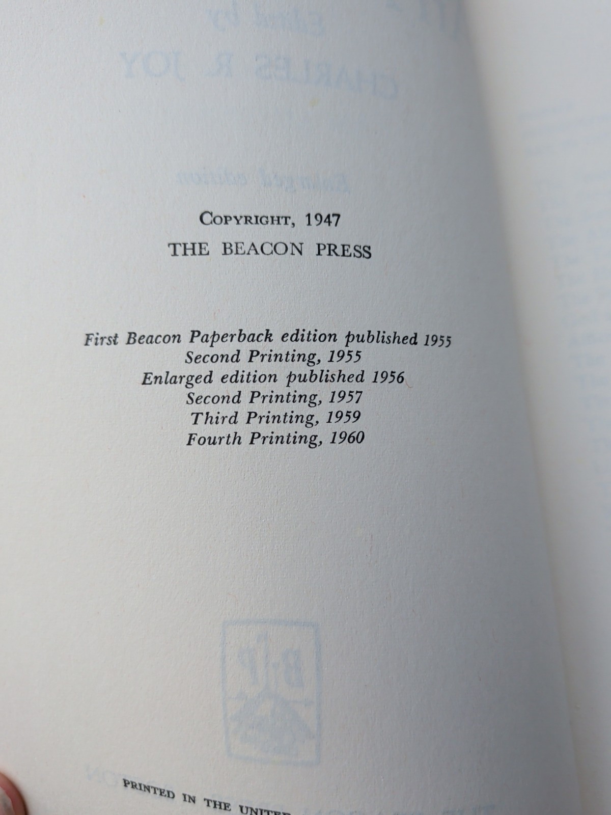 Vintage 1955 Albert Schweitzer, An Anthology Christian Mysticism Philosophy Book