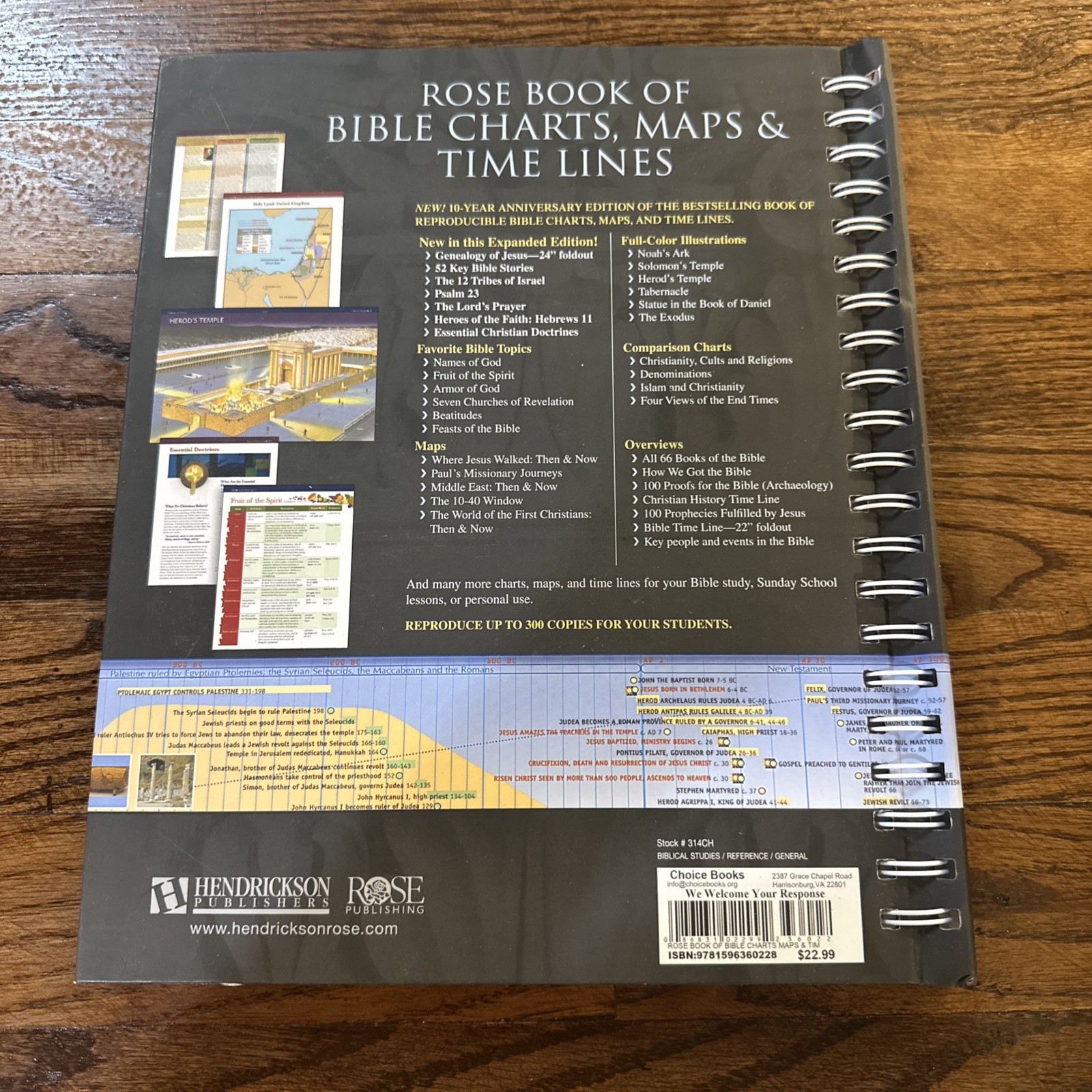 Rose Book of Bible Charts Maps & Time Lines 10th Anniversary Study Reference
