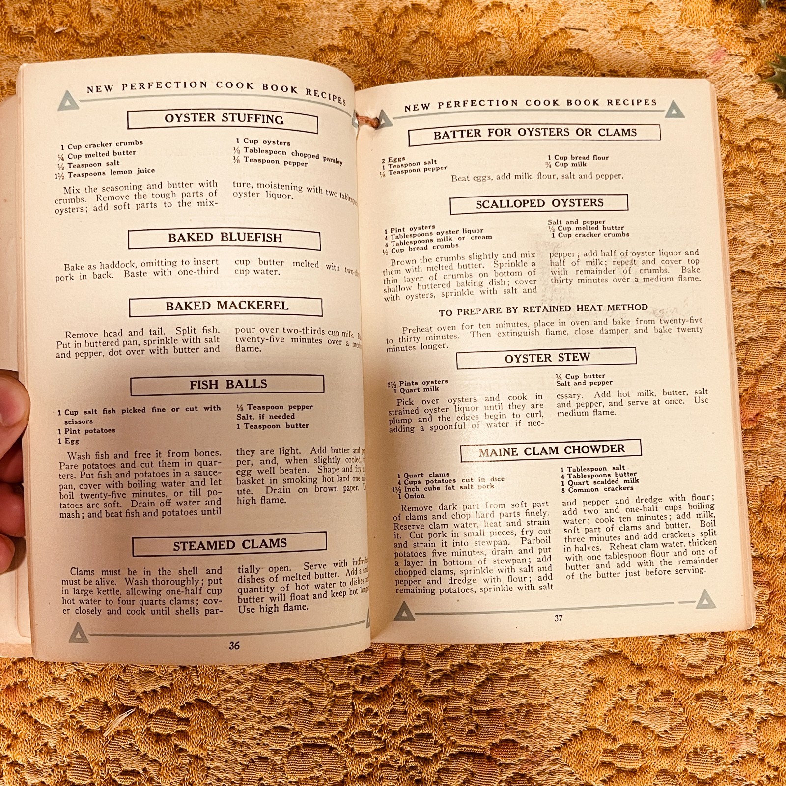 1920s/30s New Perfection Cookbook + Directions + Clippings and Recipes