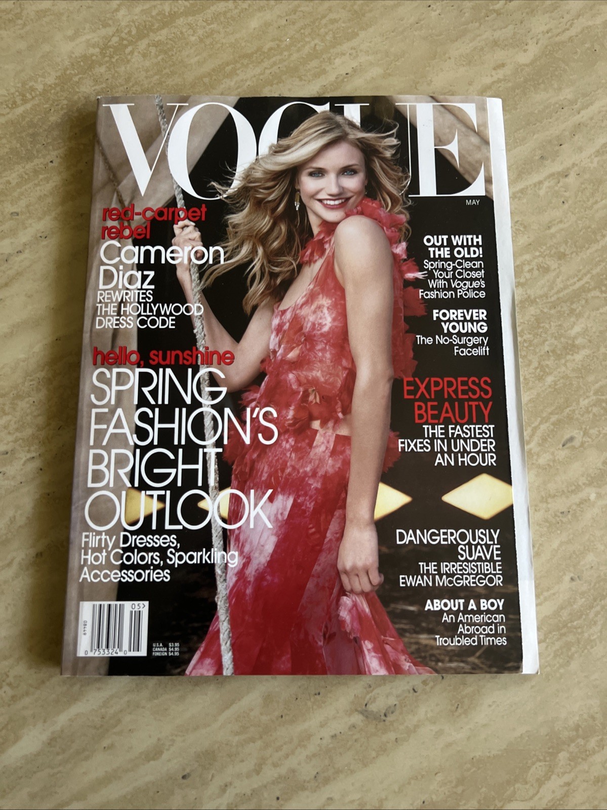 CAMERON DIAZ May 2003 VOGUE Magazine EWAN McGREGOR / ANGELA LINDVALL