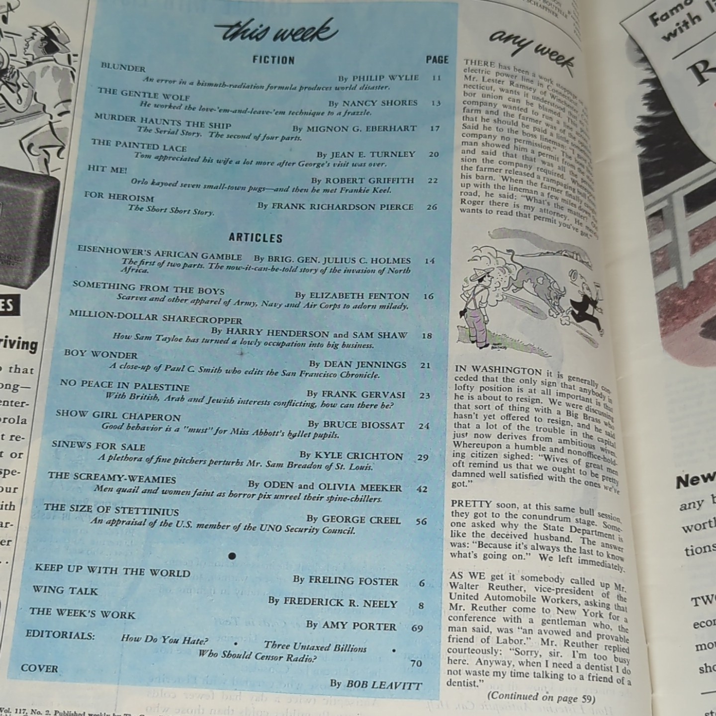 Colliers January 12, 1946 Post WW2 Coverage Eisenhower’s African Gamble