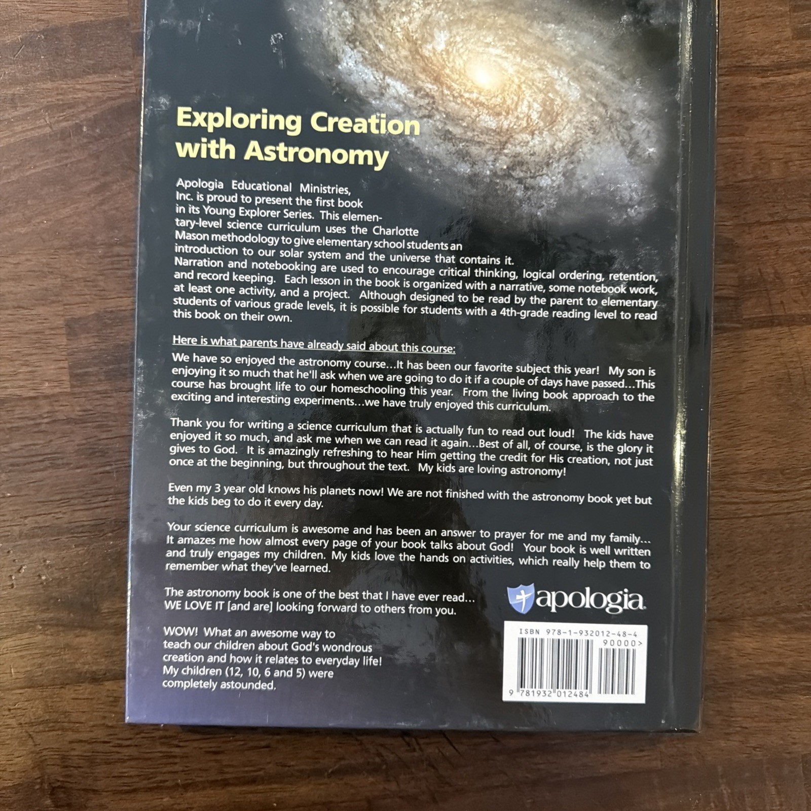 Exploring Creation with Astronomy Hardcover Apologia 1st edition