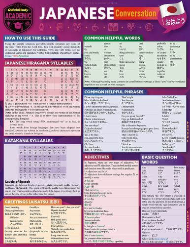 Japanese Conversation : A Quickstudy Laminated Reference Guide, Paperback by …