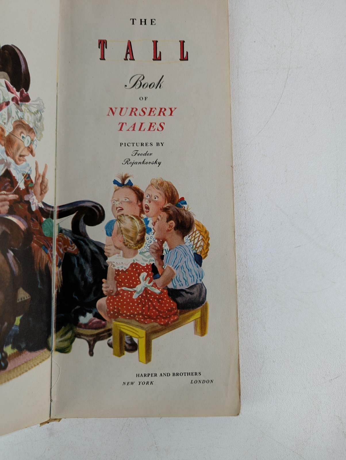 The Tall Book of Nursery Tales 1944 Hard Cover Vintage Book 120 Pages Acceptable