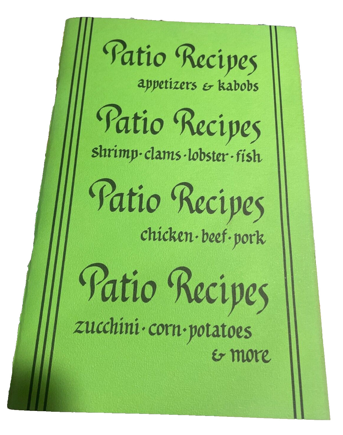 Patio Recipes Cookbook 1983 Wellspring Pub P Dutery 36 pages