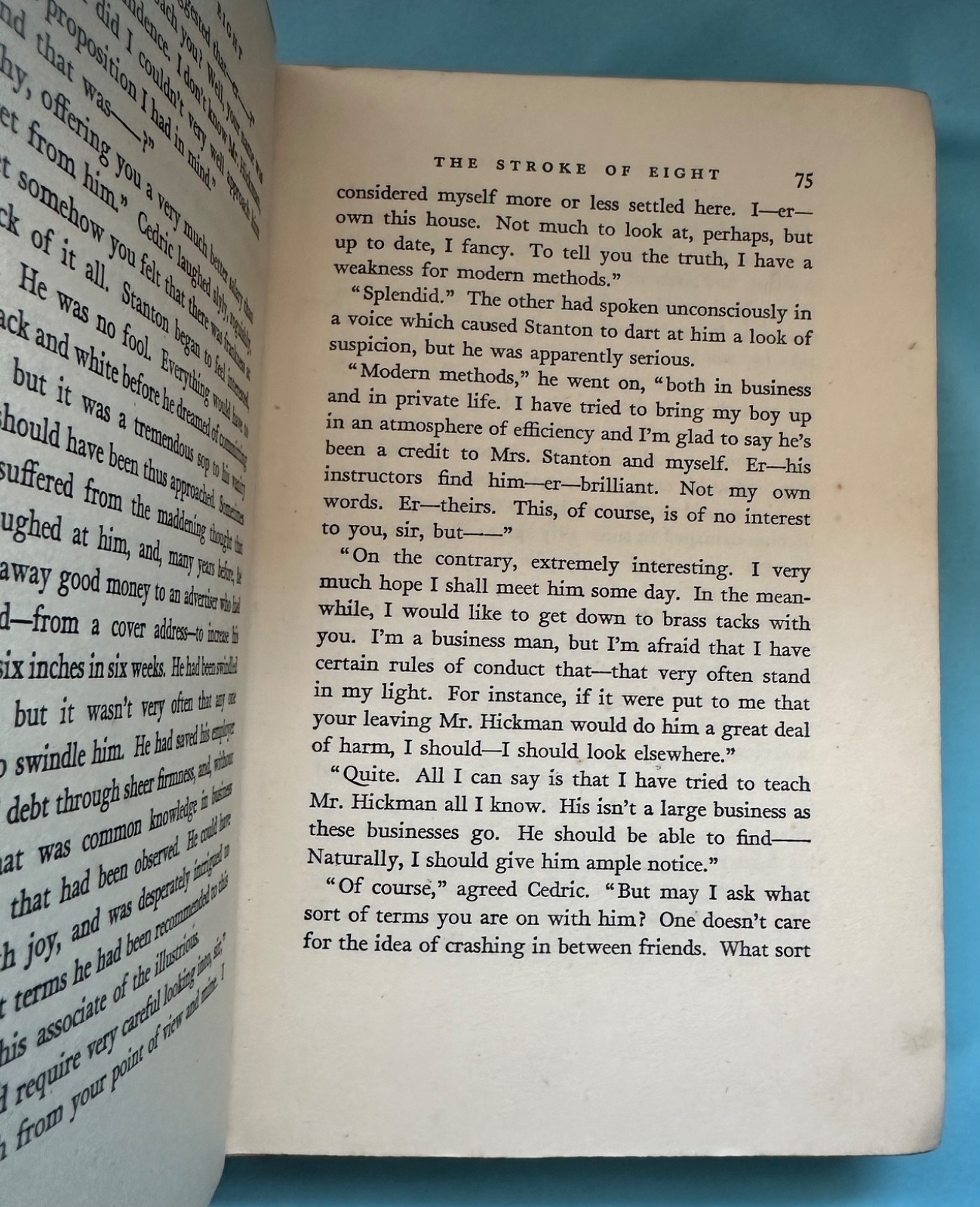 The Stroke of Eight by J L Hardy Collins Hardback Book 1938