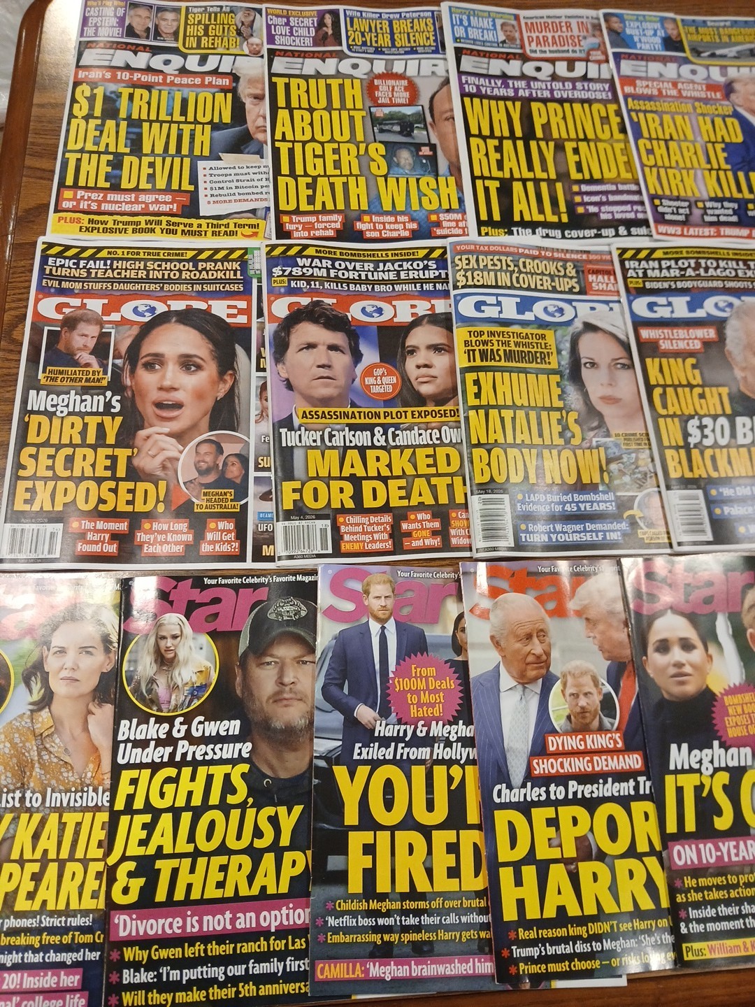 TABLOID MAGAZINE LOT Of 27 Enquirer Us Weekly Globe Star 2026 Magazines