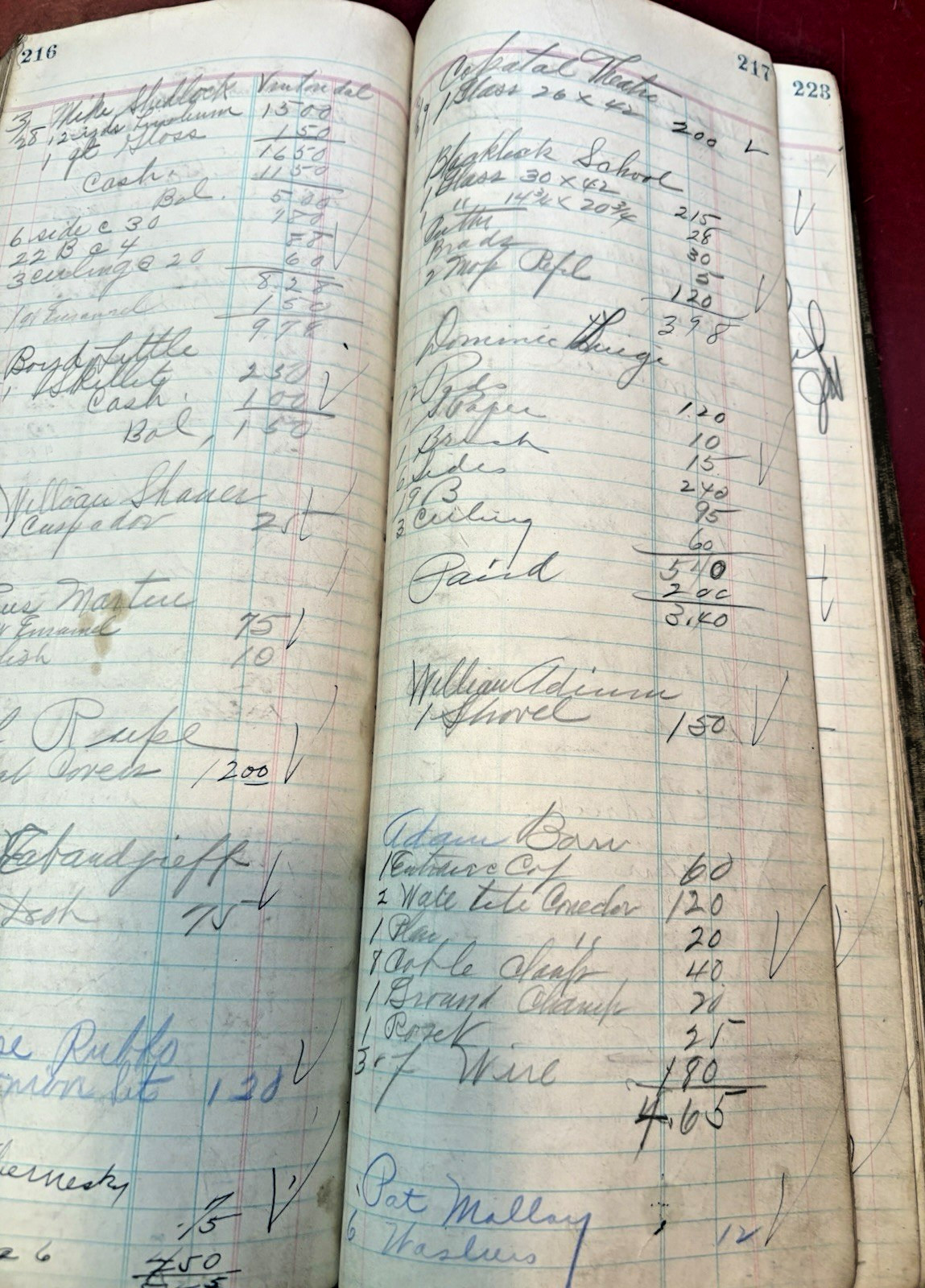 Old Vintage Store Ledger 1943 Pennsylvania Coal town