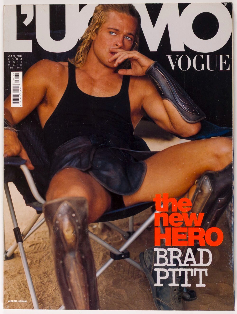 Brad Pitt STEVEN KLEIN James Spader L’UOMO VOGUE May 2004 Kevin Bacon BLONDE 351
