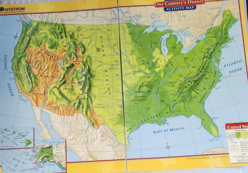 Our Country’s History Activity Map Nystrom (26″ X 19″ Fold-Out Laminated LN