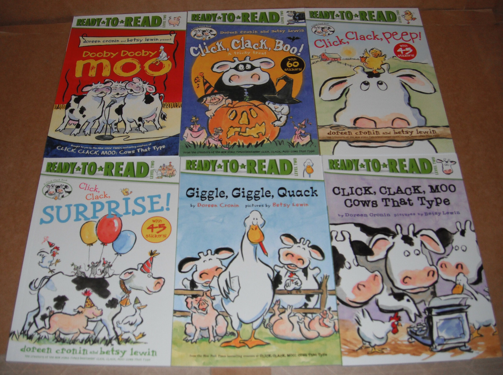 Lot of 6 Ready to Read Barnyard Books by Doreen Cronin Level 2 Paperback