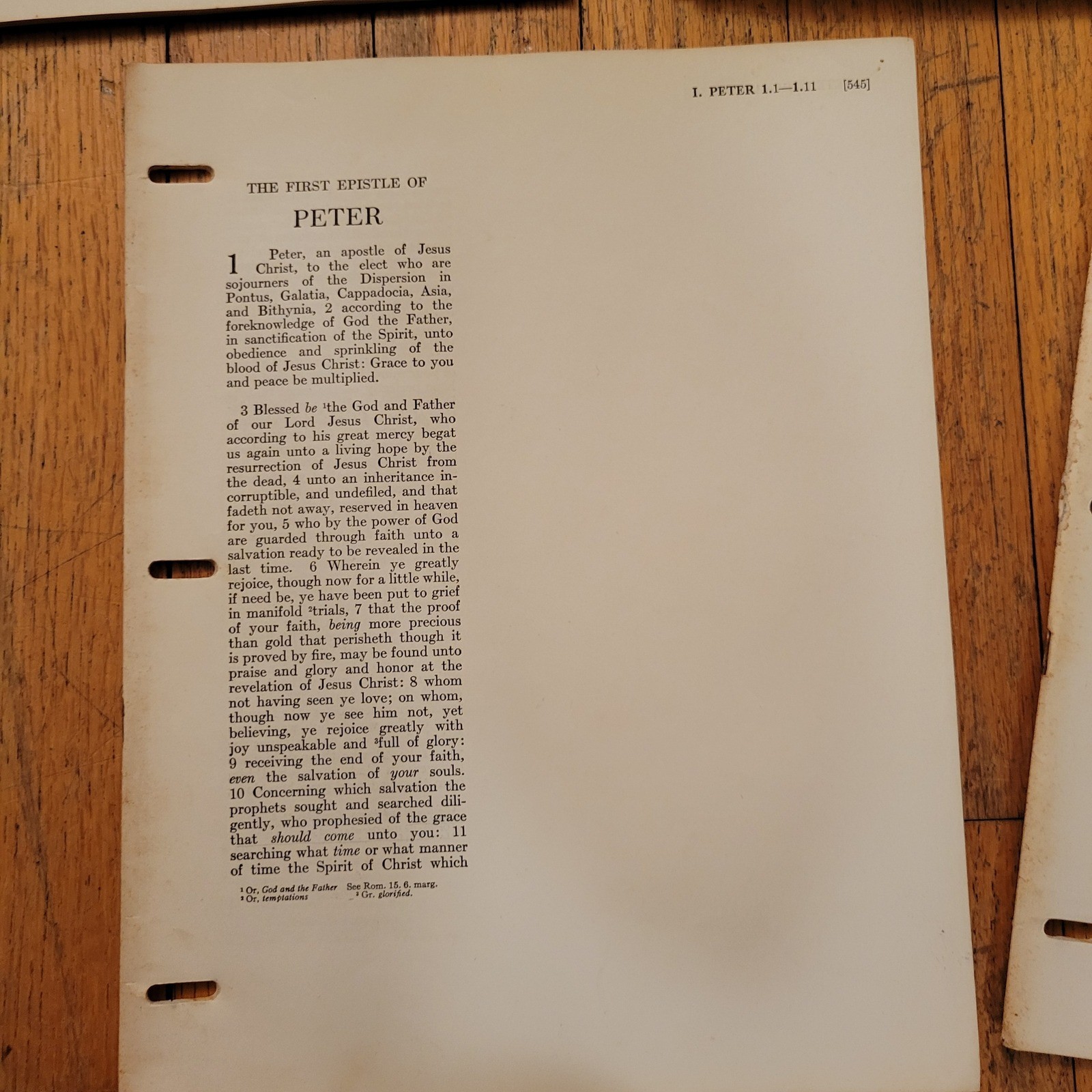 American Bible Society New Testament Wide Margin Loose Leaf Pages INCOMPLETE