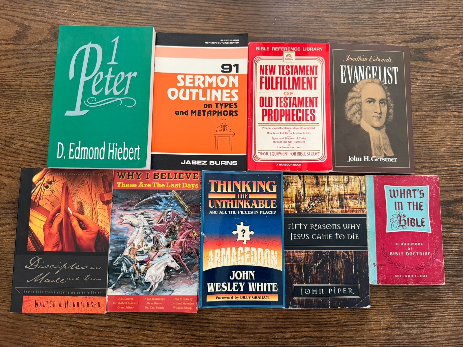 Christian Bible Study Theology Book Lot of 10 John Piper Jonathan Edwards 1 Pete