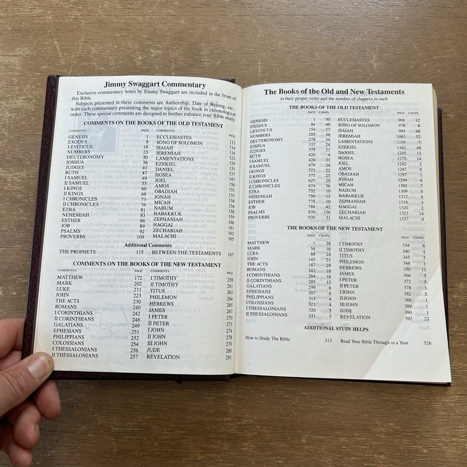 King James Holy Bible Jimmy Swaggart Giant Print Commentary Edition Red Letter