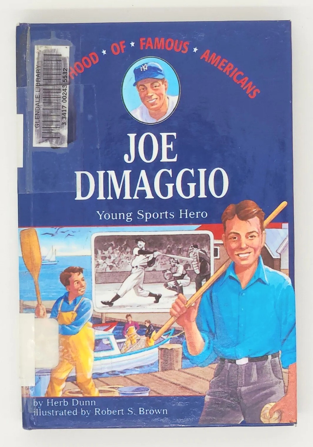 Joe DiMaggio Young Sports Hero by Herb Dunn Hardcover Vintage 1999 Book