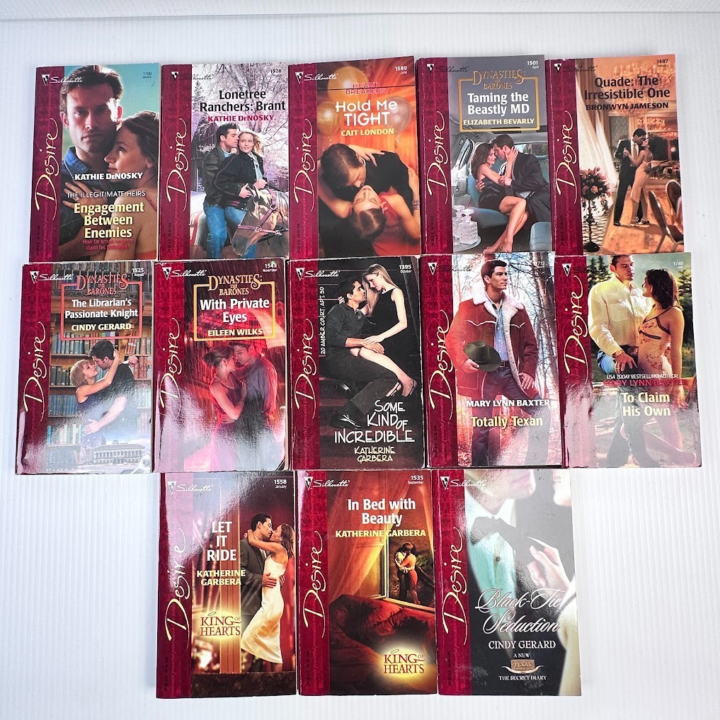13x Vintage Silhouette Desire Romance Books/Novels Paperback