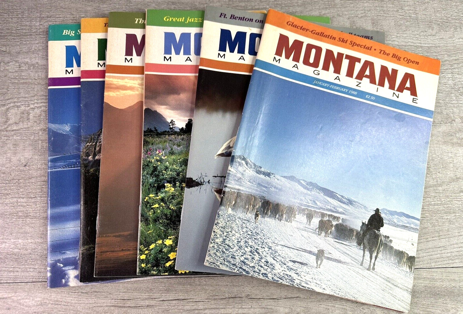 Vintage Lot Of 6 Montana Magazine 1988 Jan- Dec Bimonthly Issues