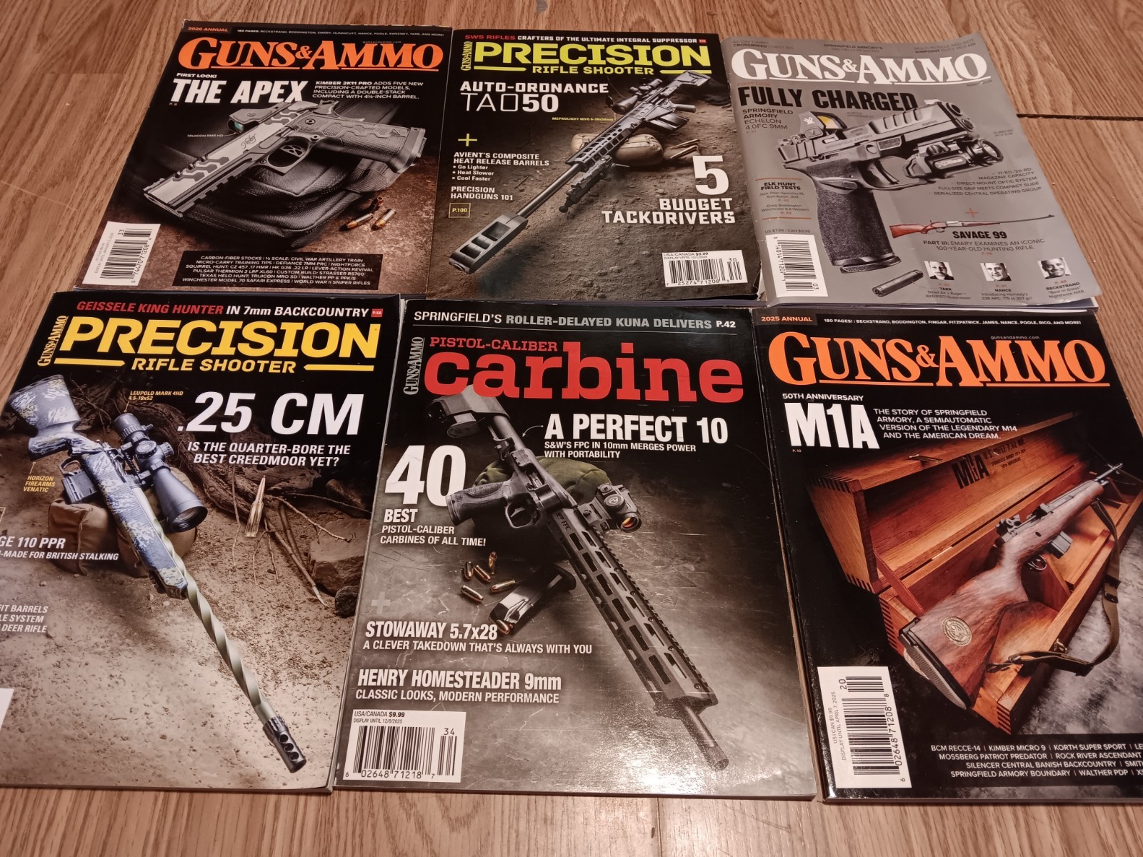 6 recent guns and ammo magazines 2025-2026 january june december etc