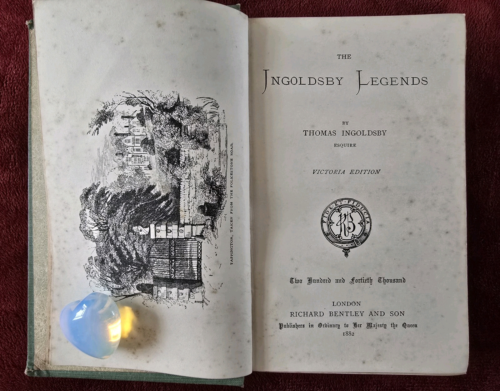 Antique Book INGOLDSBY LEGENDS By T. Ingoldsby 1882 Ghost Stories Myths Legends