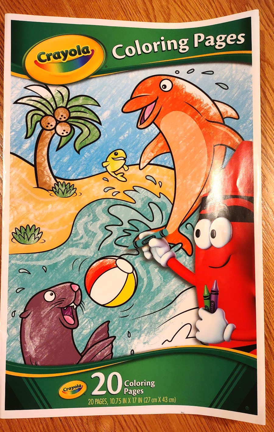 Crayola Giant 20 Coloring Pages Book Animals 10.5 in W X 17 in Long – 18 Pages