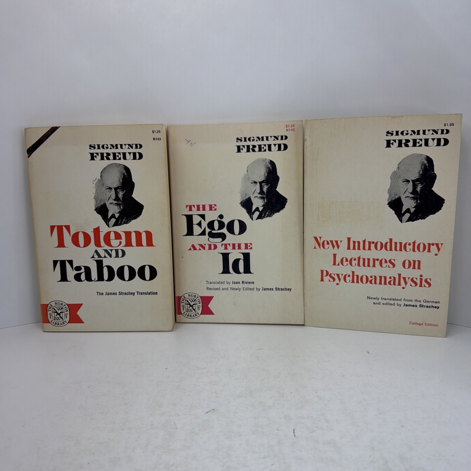 Lot of 3 Sigmund Freud PB Books (Totem & Taboo, Ego & Id, New Intro. Lectures)