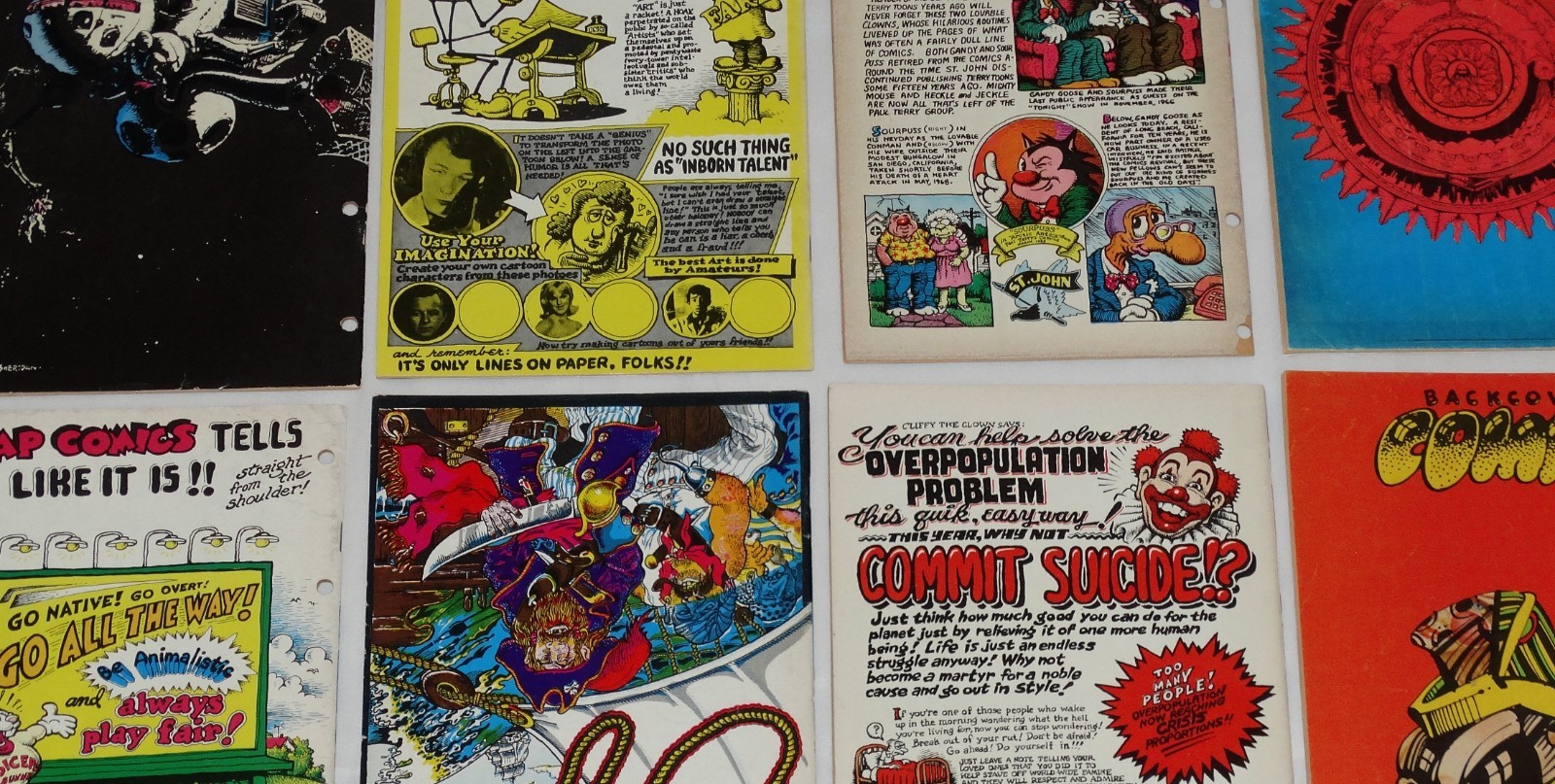 Underground Comix Mixed Lot All Printings 1960’s/1970’s Last Gasp Rip Off Apex