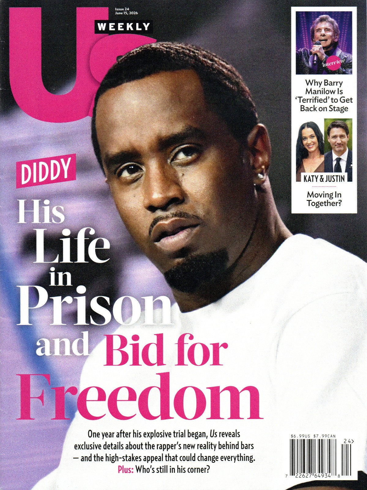 Us Weekly Magazine June 15 2026 Sean Diddy Combs Barry Manilow Christina Grimmie