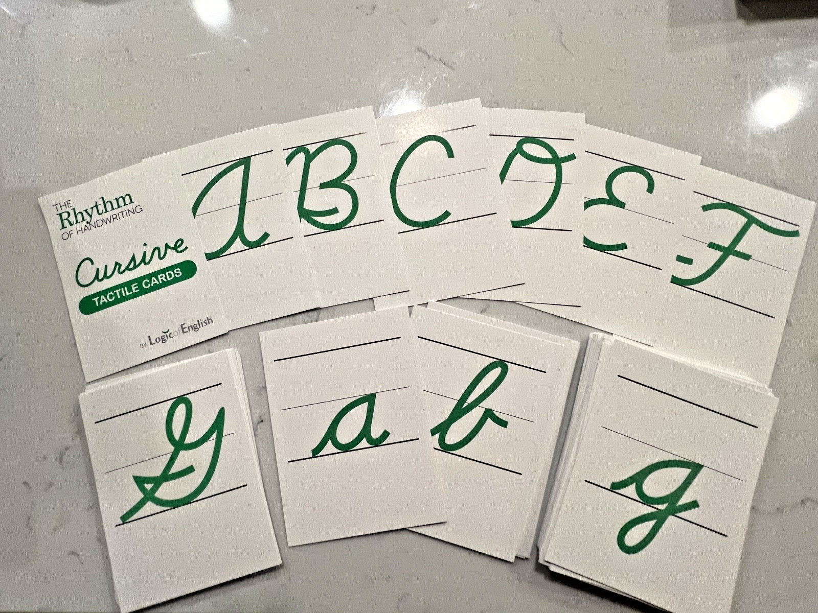 Logic of English Rhythm of Handwriting Cursive Tactile Cards 2013 Very Good