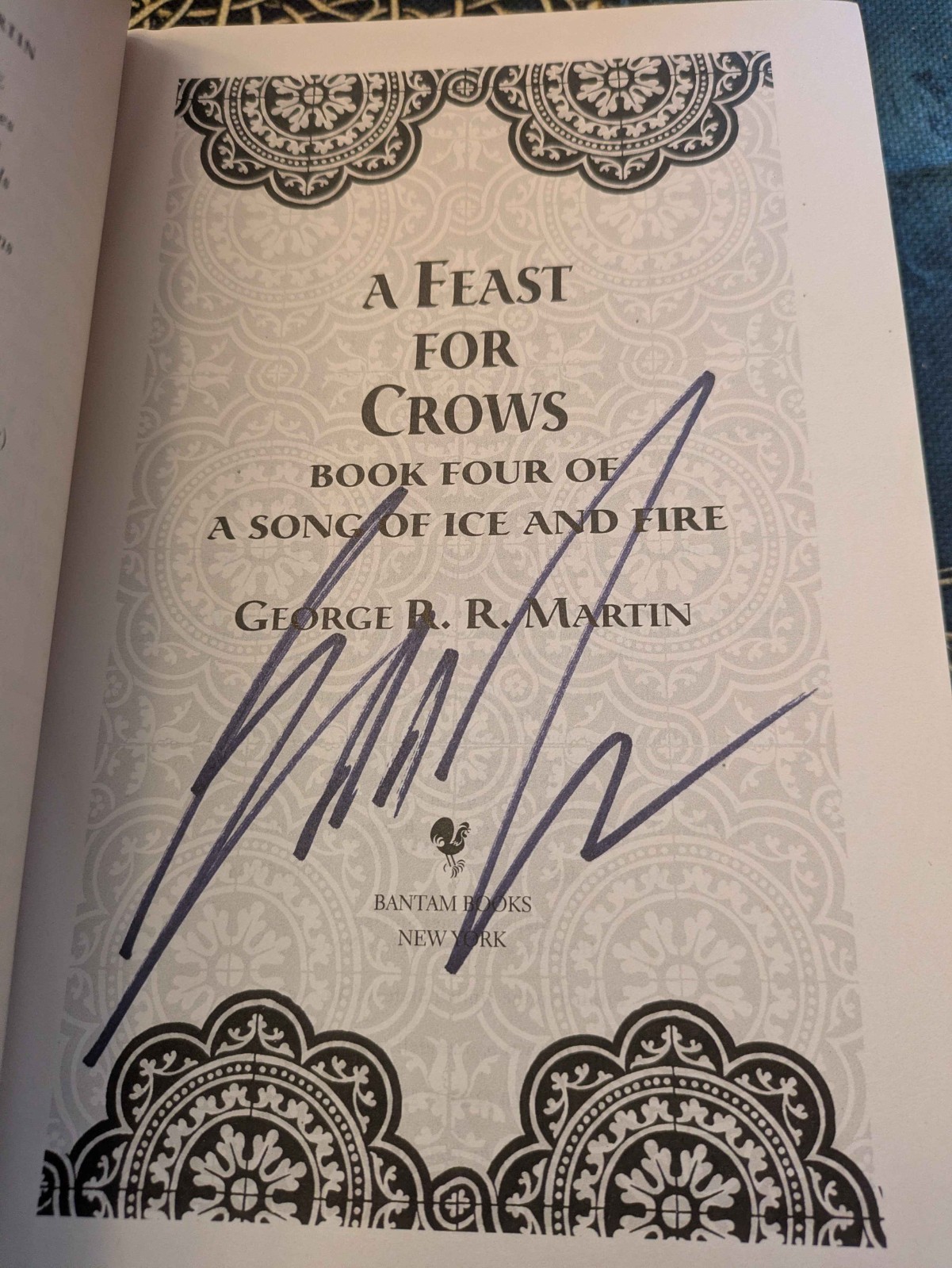SIGNED Feast for Crows by George R. R. Martin (2007, Trade Paperback)