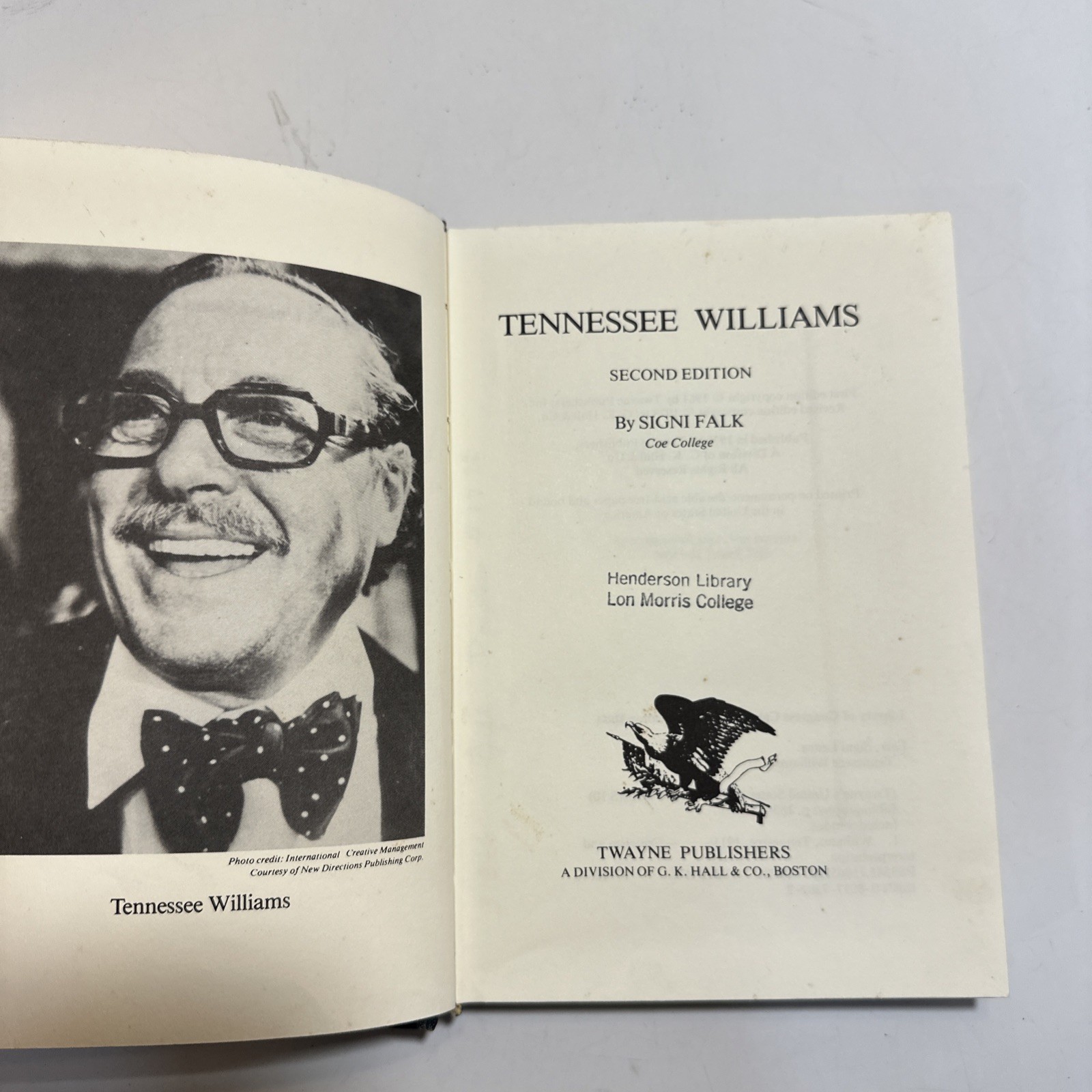 Tennessee Williams Signi Lenea Falk