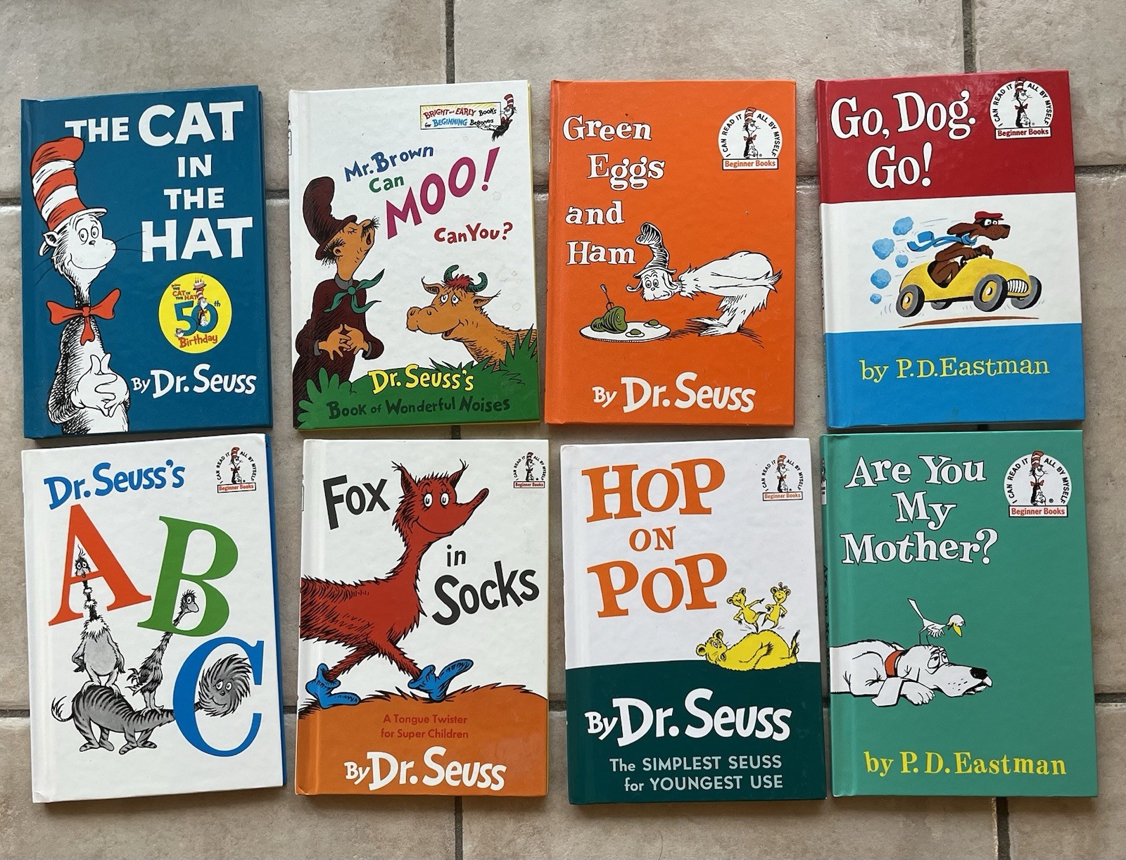 Dr. Seuss & P.D. Eastman Beginner Books Hardcover Bundle – Lot of 8