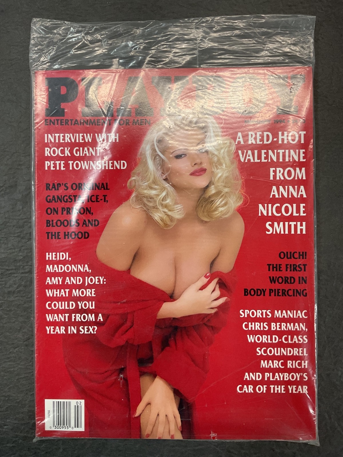 Playboy Magazine February 1994 Anna Nicole Smith Factory Sealed Unopened Unread