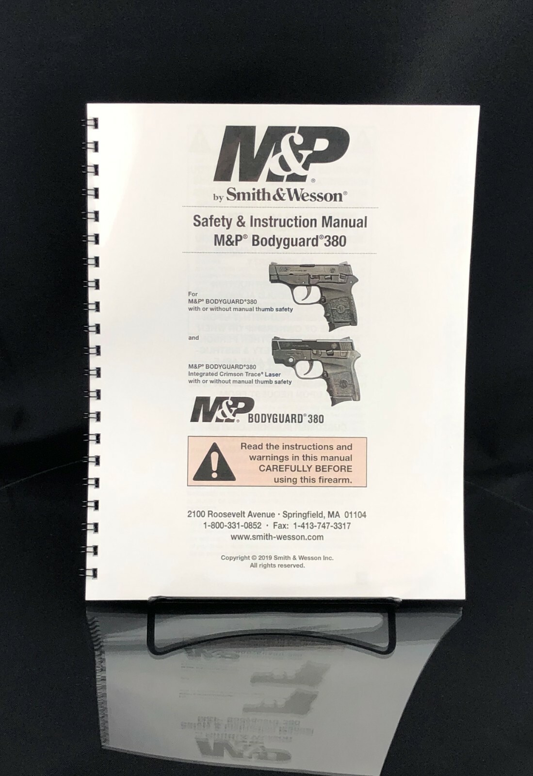 Smith & Wesson M&P Bodyguard 380 Manual: 52 Pages, Coil bound, Protective Cover