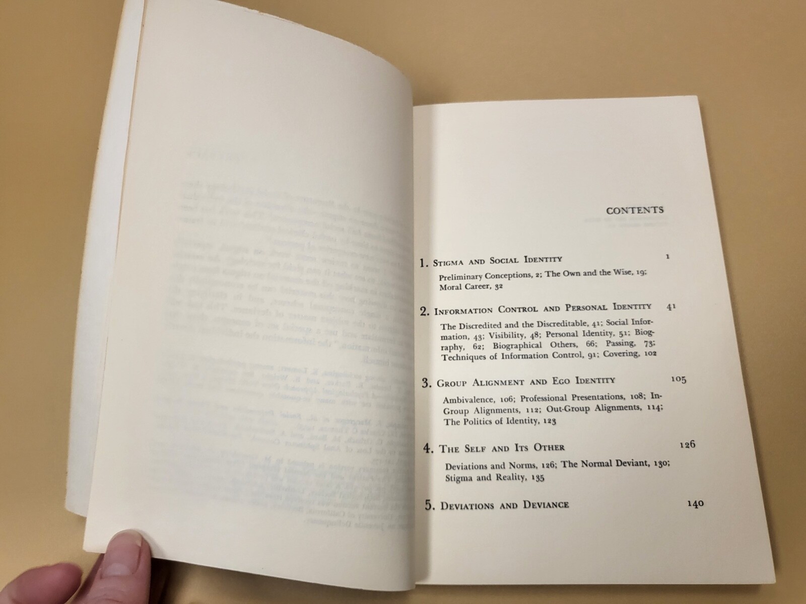 Stigma by Erving Goffman – A Spectrum Book – Psychology, Disability