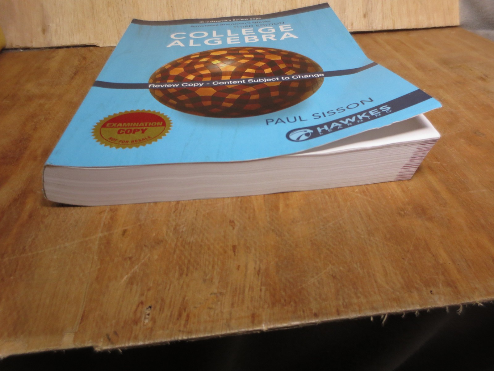 College Algebra 3rd Edition Annotated Instructor Edition Softcover Preview Copy