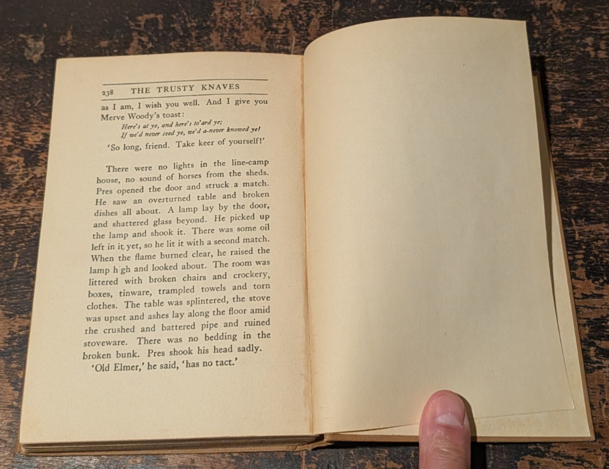 The Trusty Knaves by Eugene Rhodes-1933-NY: Grosset & Dunlap-Western-238 pages