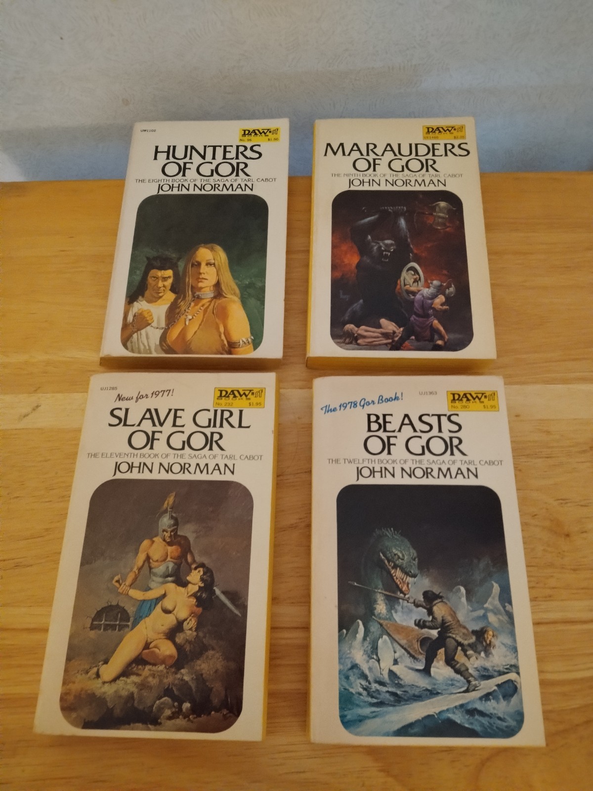 Vintage Lot Of 12 John Norman GOR Series Daw Books Sci-Fi Fantasy 1974-1988