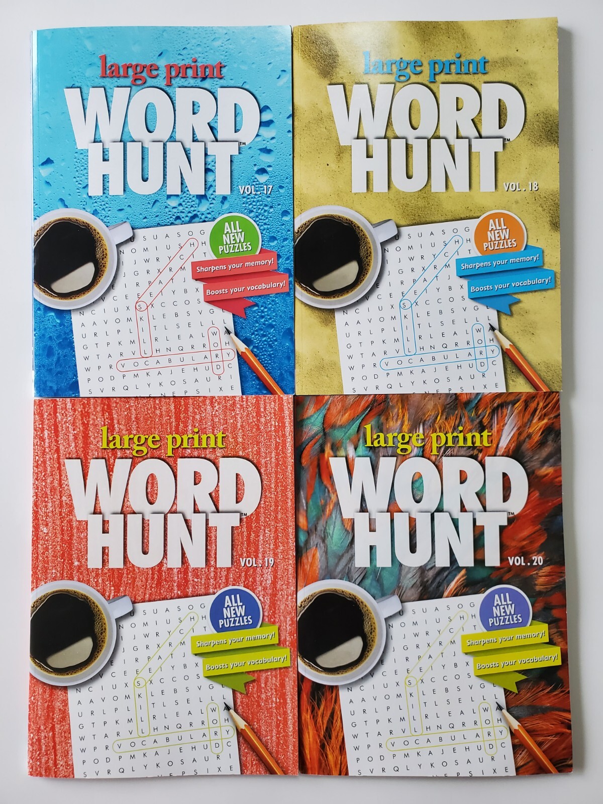 Large Print Word Hunt Puzzle Books Papp Search,Find,Game,Hobby Pick up to 20Vols