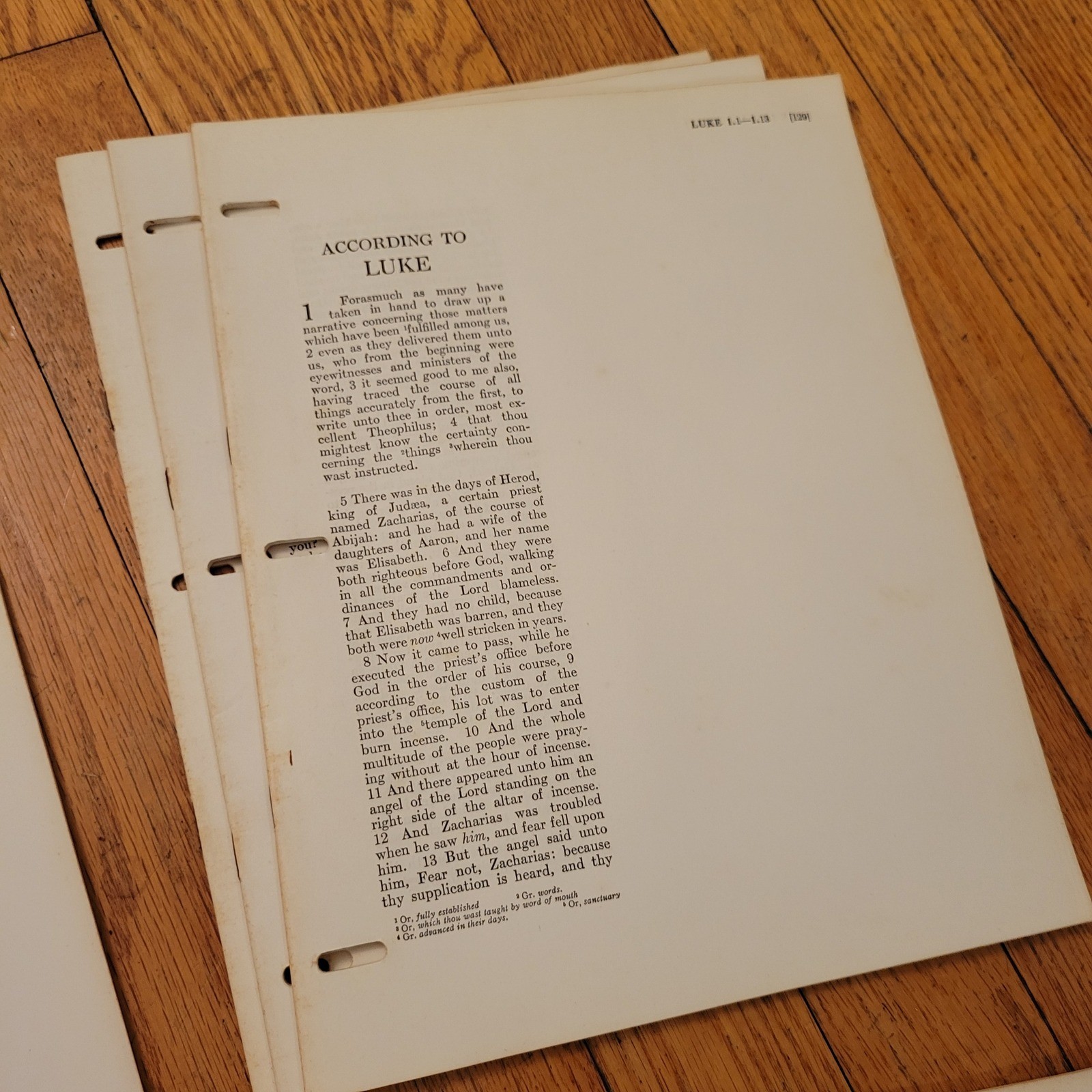 American Bible Society New Testament Wide Margin Loose Leaf Pages INCOMPLETE