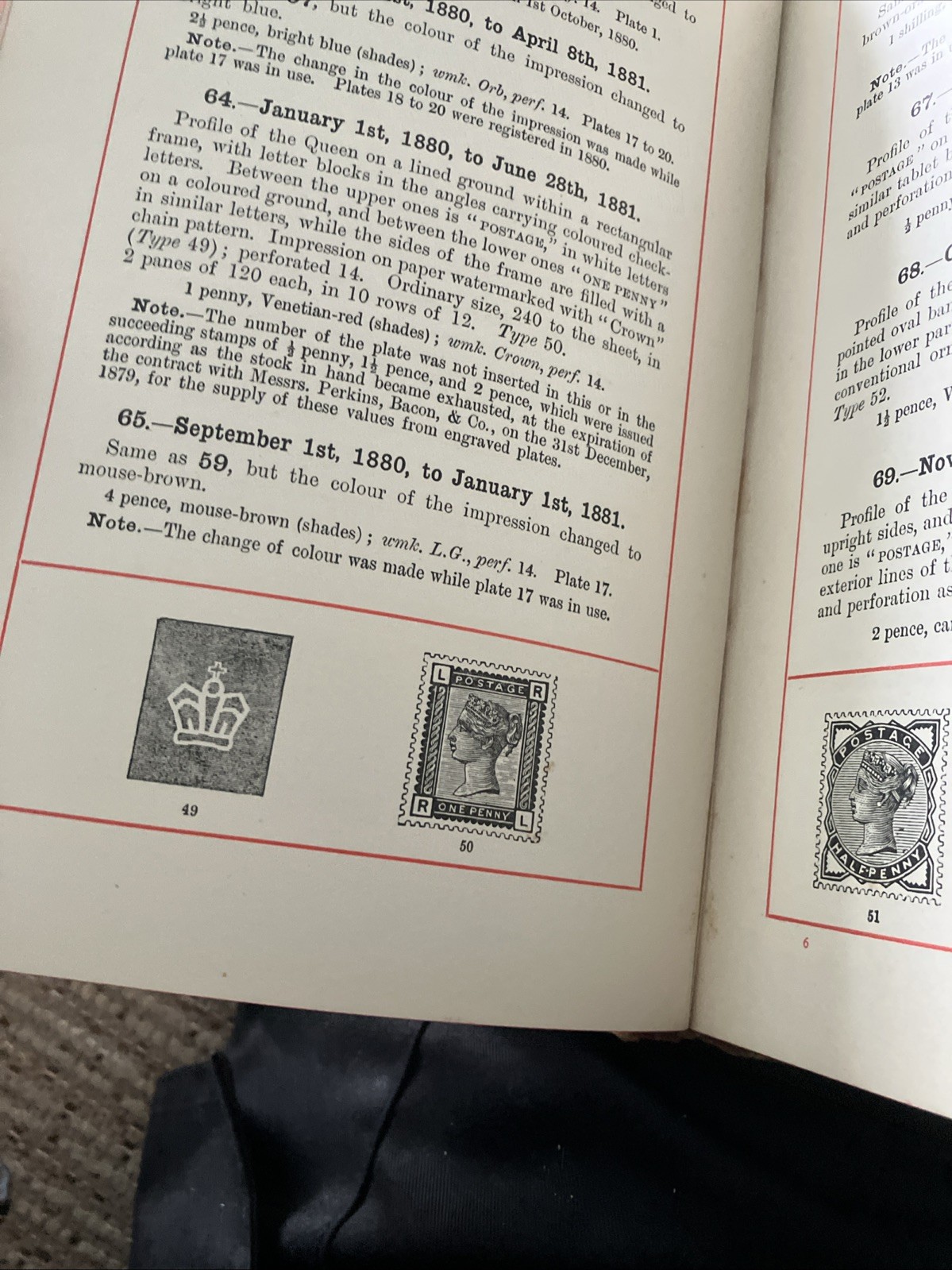 Postage Stamps of the United Kingdom 1840-1890 by William A S Westoby 1891 h/b