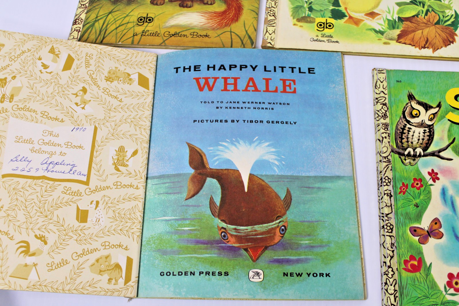 5 Vintage Little Golden Books- Baby Shower Gift Retro Nursery Cozy Kids’ Stories