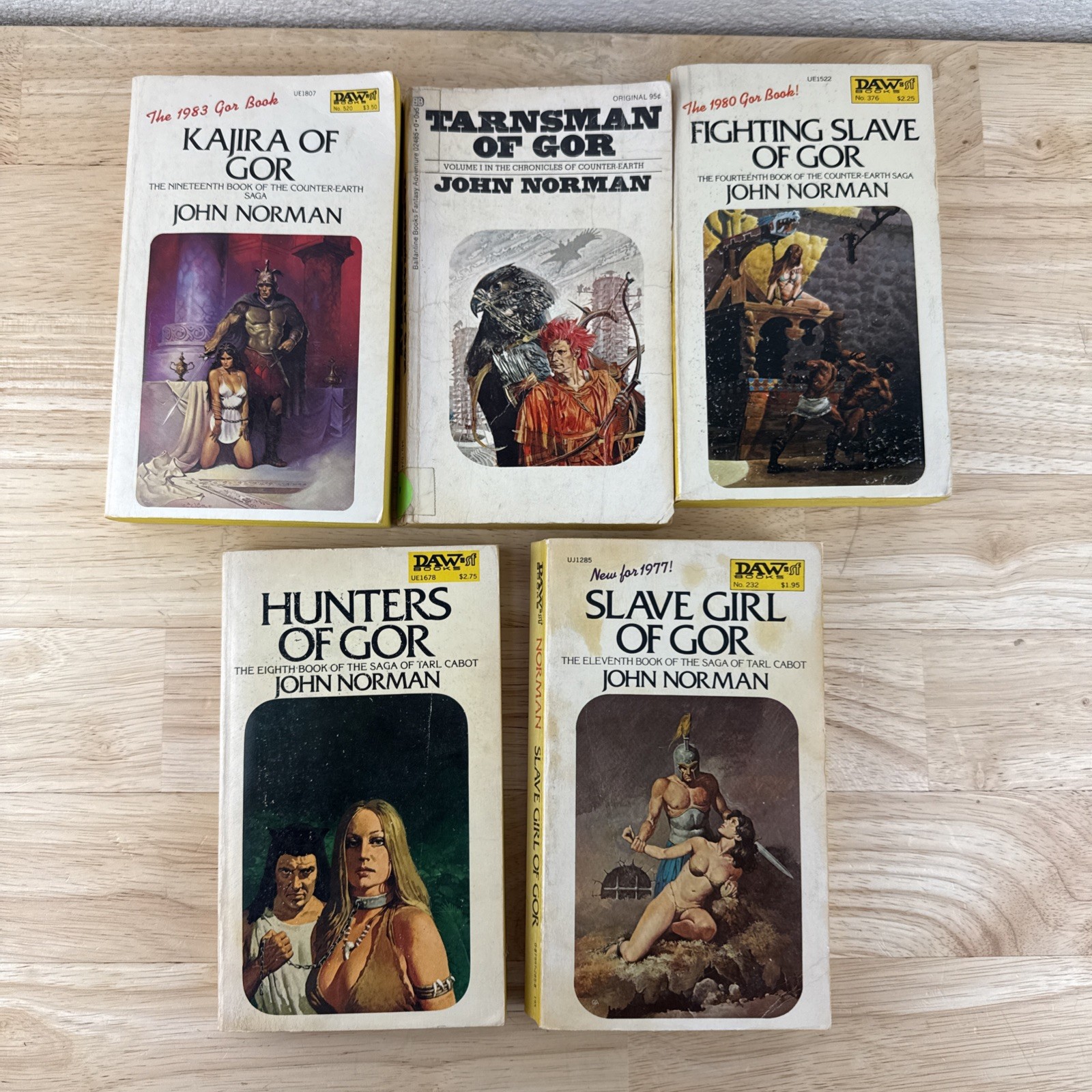 John Norman Lot of 5 Gor Series Science Fiction Paperback Books Various Titles
