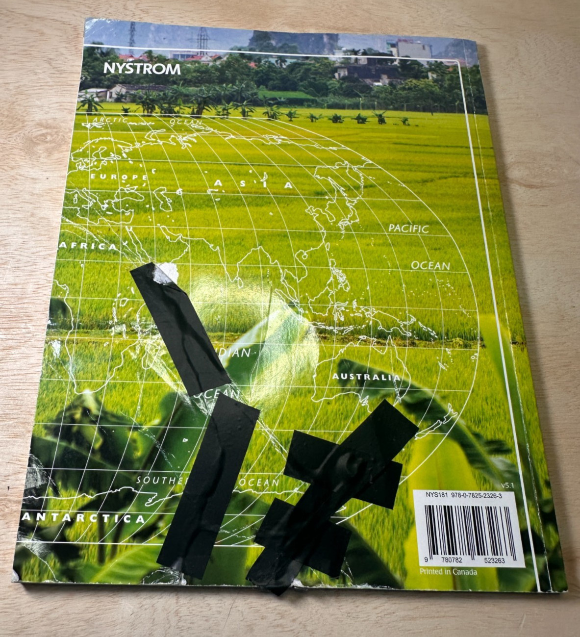 The Nystrom World Atlas Fifth Edition Educational Textbook Printed in Canada
