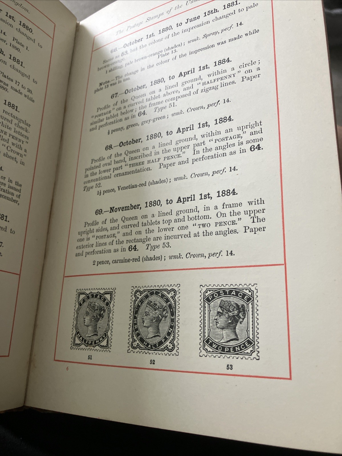 Postage Stamps of the United Kingdom 1840-1890 by William A S Westoby 1891 h/b