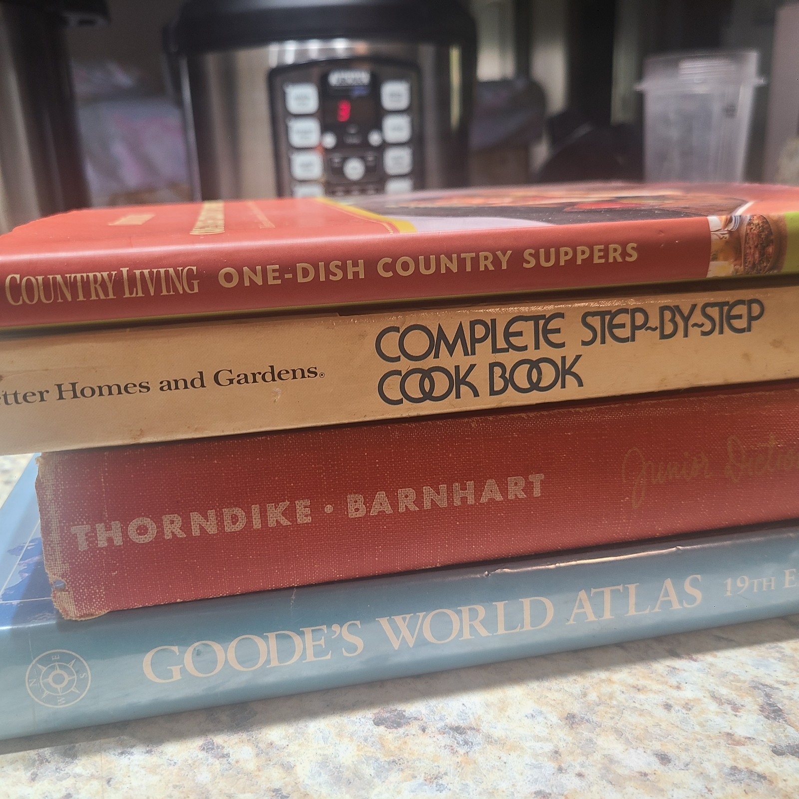 Vintage Books Cooking Country Living Dictionary World Atlas Lot