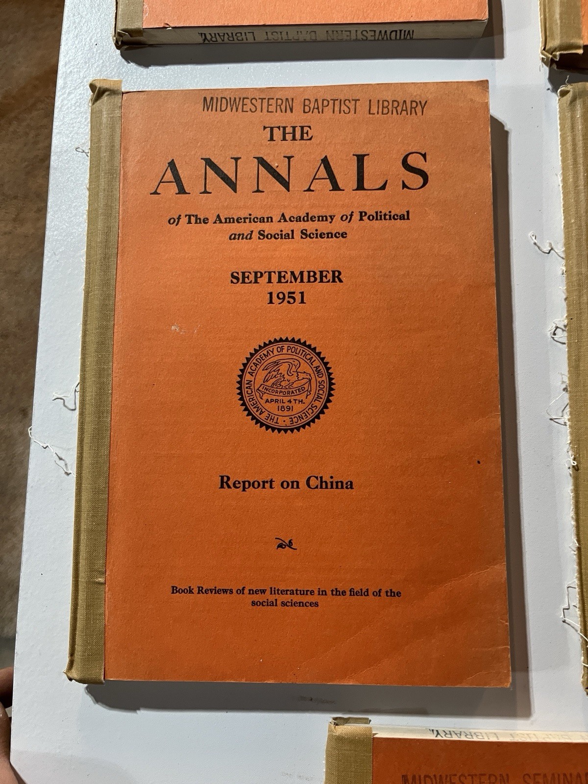The Annals of the American Academy of Political and Social Science Lot 8 Books