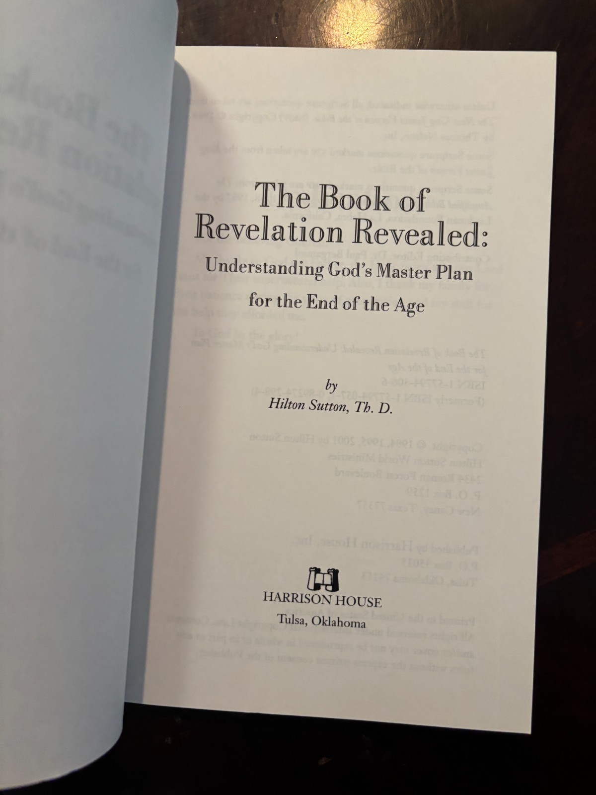 Book of Revelation Revealed by Hilton Sutton (2000, Trade Paperback)
