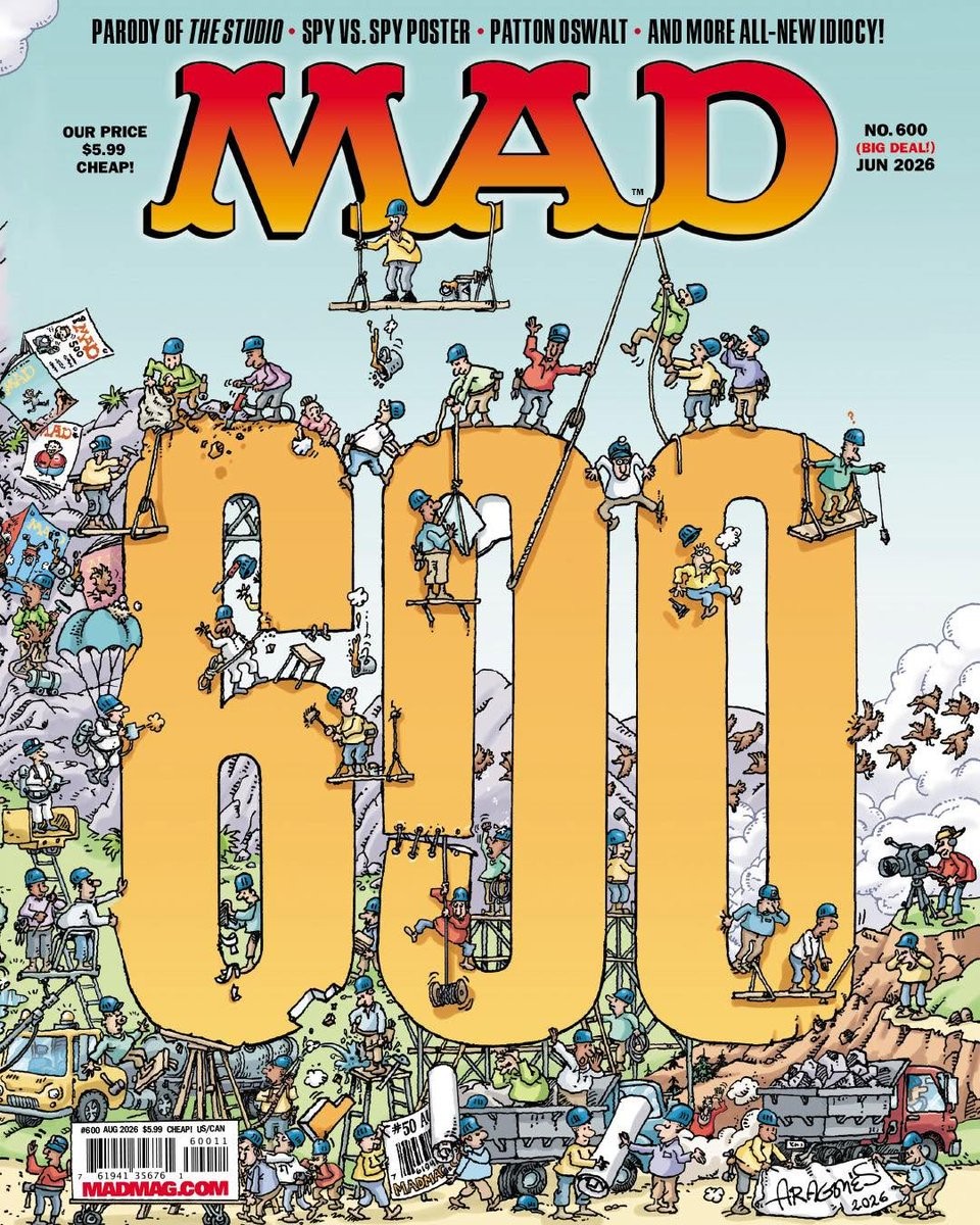 MAD Magazine August 2026 #600 Anniversary Edition Spy vs Spy Poster + more