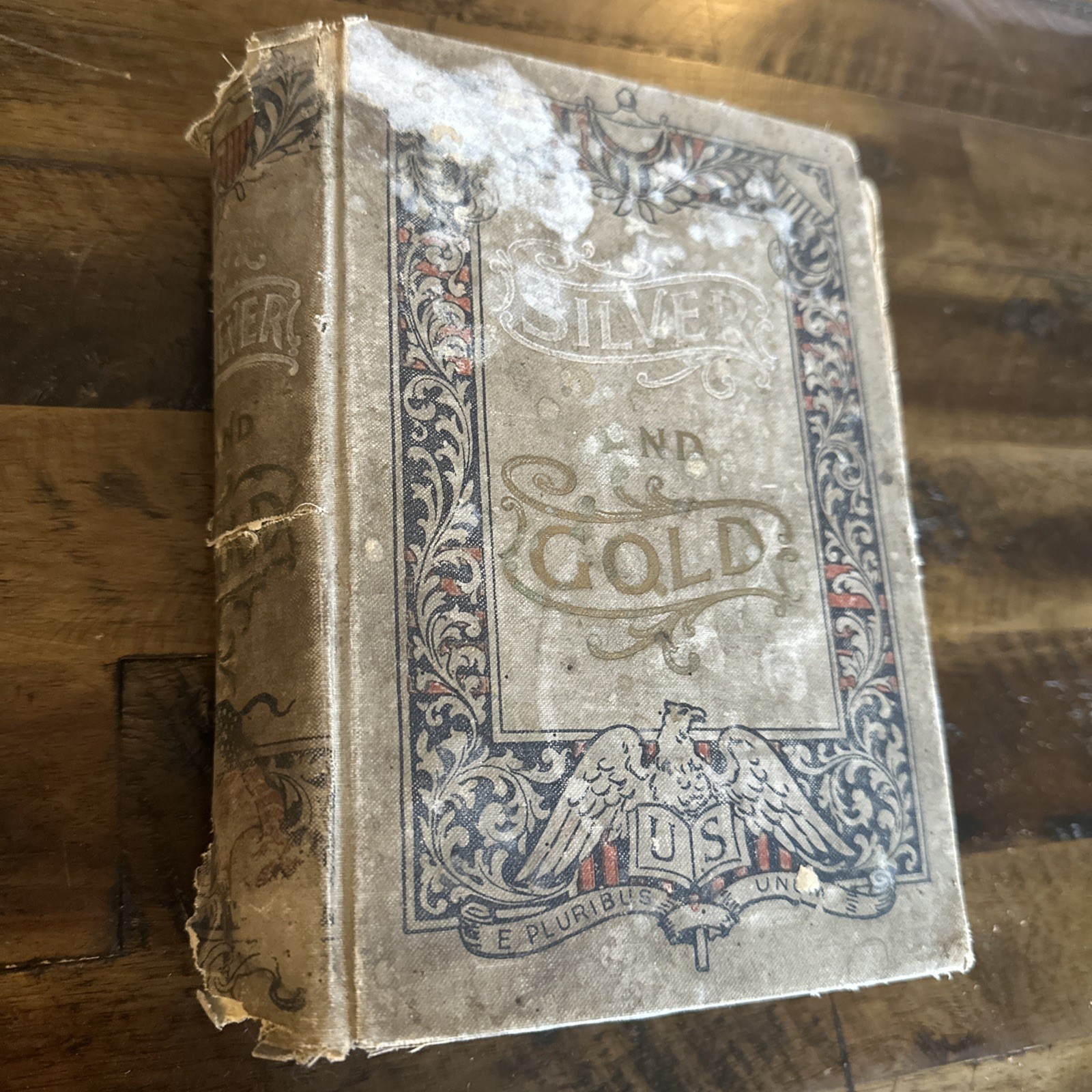 Vintage Book From 1895 Silver And Gold Currency Book Trumbull White Rare