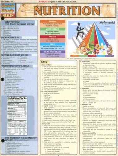 Nutrition (Quickstudy: Health) – Pamphlet By BarCharts, Inc. – GOOD